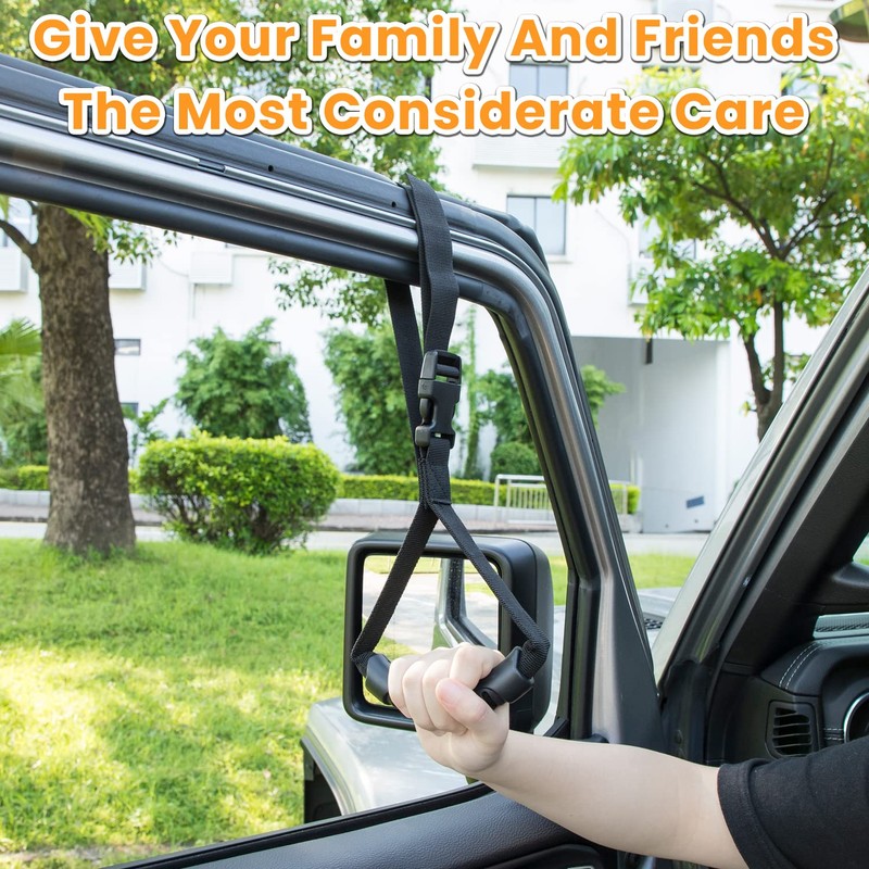 E-cowlboy Auto Cane Grab Bar - Portable Standing Aid Nylon