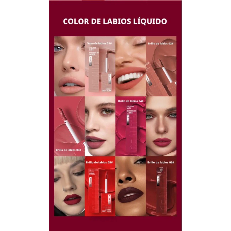 Brillo De Labios Mate Aterciopelado Que No Mancha