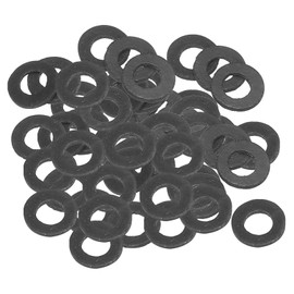 PATIKIL M5 Rubber Flat Washer, 60 Pack 5mm ID 12mm OD 2mm Thick Sealing Spacer Gasket Ring for Faucet Pipe Water Hose Fastener Bolt, Black