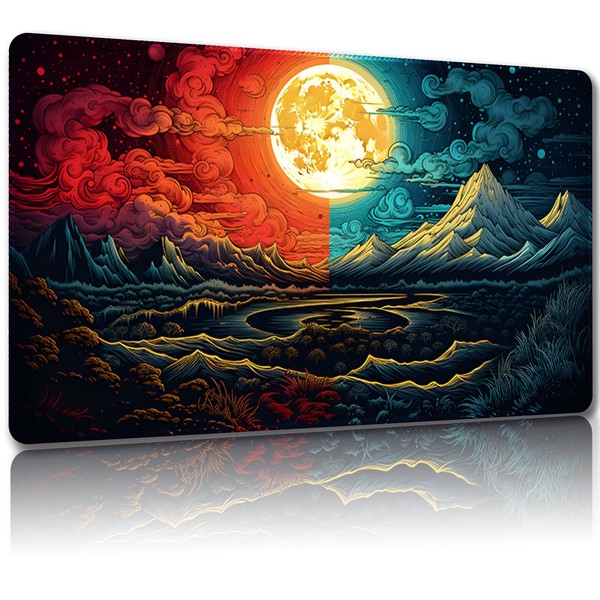 Malqiqi Tapete de juego para MTG, 24 x 14 pulgadas,