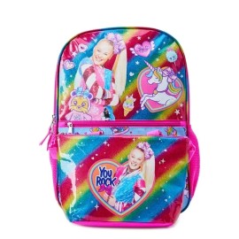JOJO Siwa Backpack Rainbow Girls 17" Laptop Lunch tote Bag 2 Piece Set multicolo