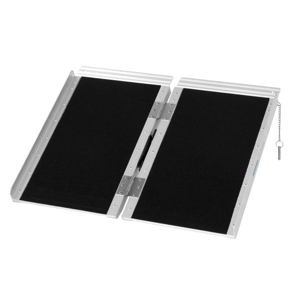 Unbranded 24" Aluminum Folding Wheelchair Ramp Handicap Scooter Ramp Non-Skid