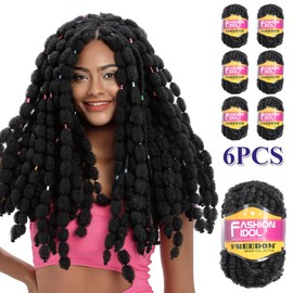 FASHION IDOL Protean Locs can change multiple product forms to make twists braids faux locs afro kinky and more, product length 80 Inches can be freely cut 6 packs can be styled many times