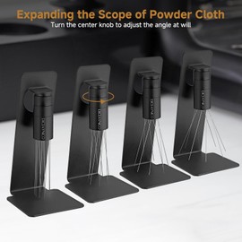 Diceaynico WDT Espresso Stirrer Tool,Espresso Distribution Tool,8x0.4mm 304 Stainless Needles and Extra 8 Needles for Espresso Coffee Accessories,Aluminum Alloy Handle with Stand for Barista（Black）