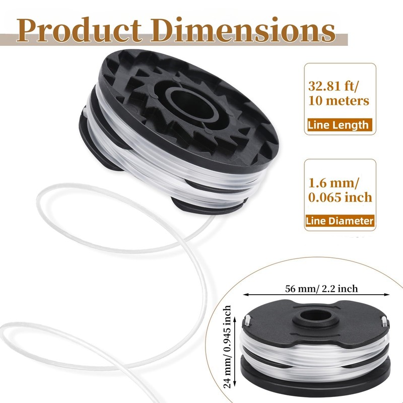 Yweller String Strimmer Spool Compatible with Parkside LIDL 20-Li PRT