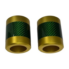 Trybee Motorcycle Crash Bar Guard CNC Slider Engine Guard Collision Protector with Green Carbon Fiber Fit for Harley 2024 CVO Road Glide ST,2PCS (Gold)