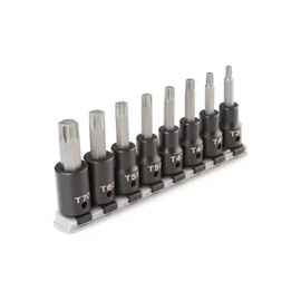 1/2 Inch Drive Torx Impact Bit Socket Set with Rail, 8-Piece (T30-T70), Mfr: SIB92102-A