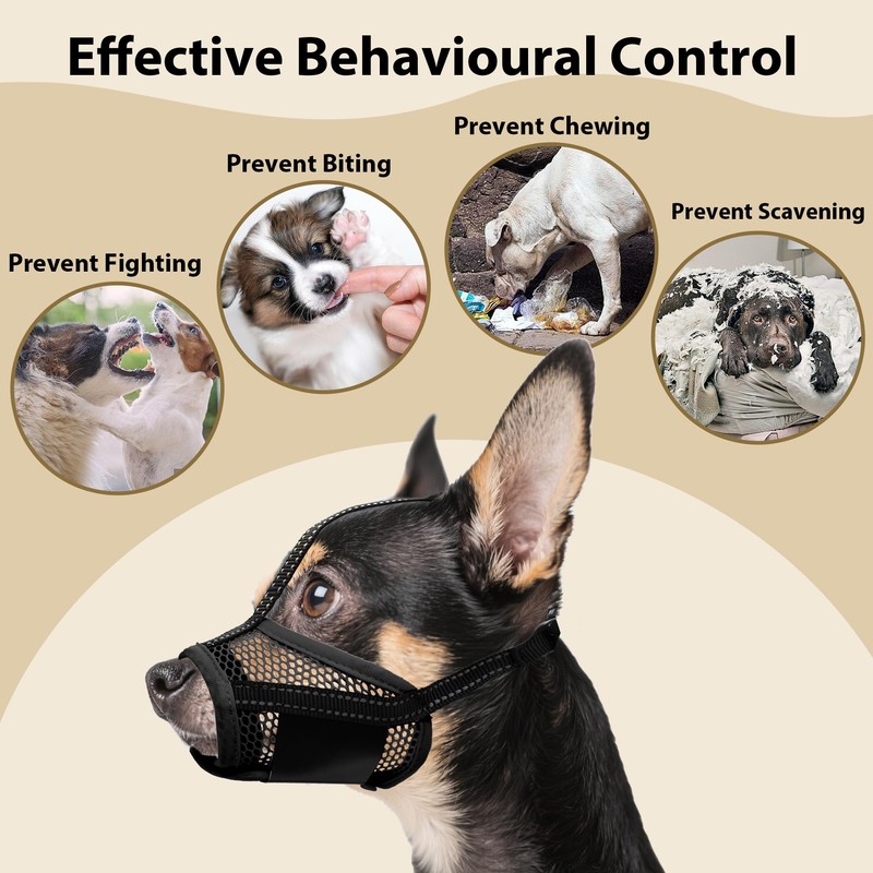 JOYPAWS Dog Muzzle, Air Mesh & Reflective Straps for Large