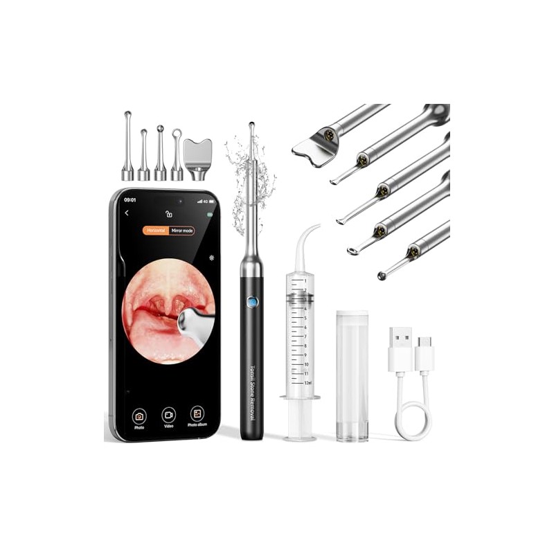 Upgraded Tonsil Stone Remover with Camera, Visual Tonsil Stone Removal