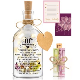 Hiipeefeel Money Gift 18th Birthday Girl, LED Bottle Light, Money Gifts Packaging Birthday, 18th Birthday for Girls, Boys, Wife, Best Friend, Sister, Family