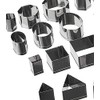 Ateco Plain Edge Geometric Shapes Cutters in Graduated Sizes, Stainless