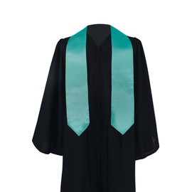 GraduationMall Unisex Adult Plain Graduation Stole 60" Turquoise