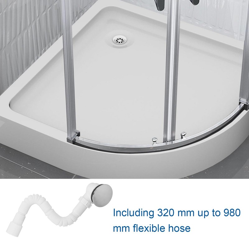 Drain Fitting Set, Drain Hole Set for Shower Tray, Outflow