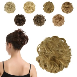 BARSDAR Hairpiece Bun Hair Scrunchie Updo, Hairpiece Hair Extension Wavy Messy Bun Ponytail for Women 119#