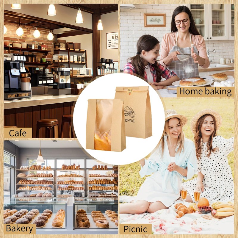 120 Bread Bags for Homemade Bread, Sourdough Bread Bags with