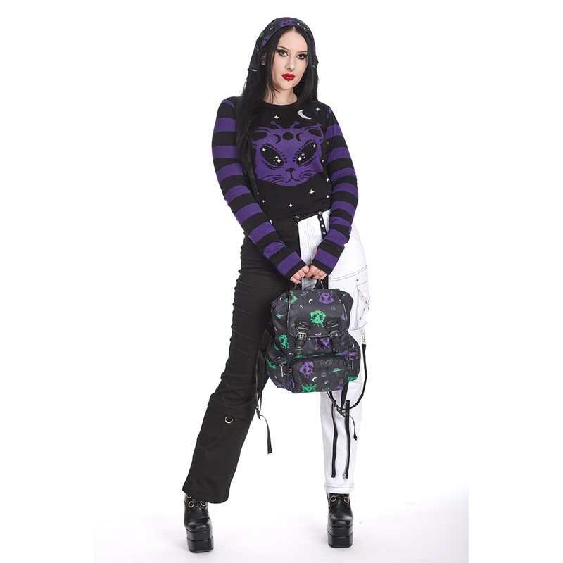 Banned Apparel Alien Cat Black Waterproof Alternative Sci Fi Grunge