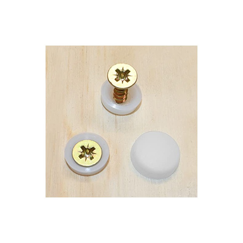 Snap-On Two Piece Dome Screw Cover Caps - Pack of