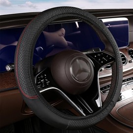 AUSTYLCO Steering Wheel Cover, Thin Steering Wheel Cover, Non-slip Steering Wheel Cover, Comfortable to Touch, Durable, Breathable, Non-Slip, Suitable for Multiple Vehicles, O Shape, Car Interior, No