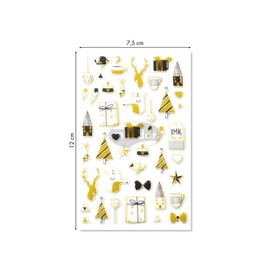 Maildor CY055O Pack of Cooky 3D Stickers (1 Sheet, 7.5 x 12 cm, Ideal for Decorating, Collecting or Gifting, Christmas) 1 Pack