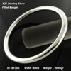 Bangle Real 925 Sterling Silver Filled 6mm Solid Bracelet Ladies