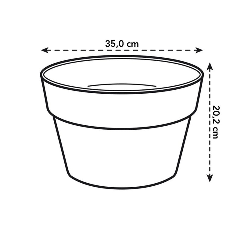 elho Loft Urban Bowl 35 - Flower Pot for Outdoor