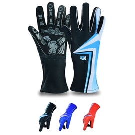 TK Karting Go-Kart Racing Gloves - Black, S