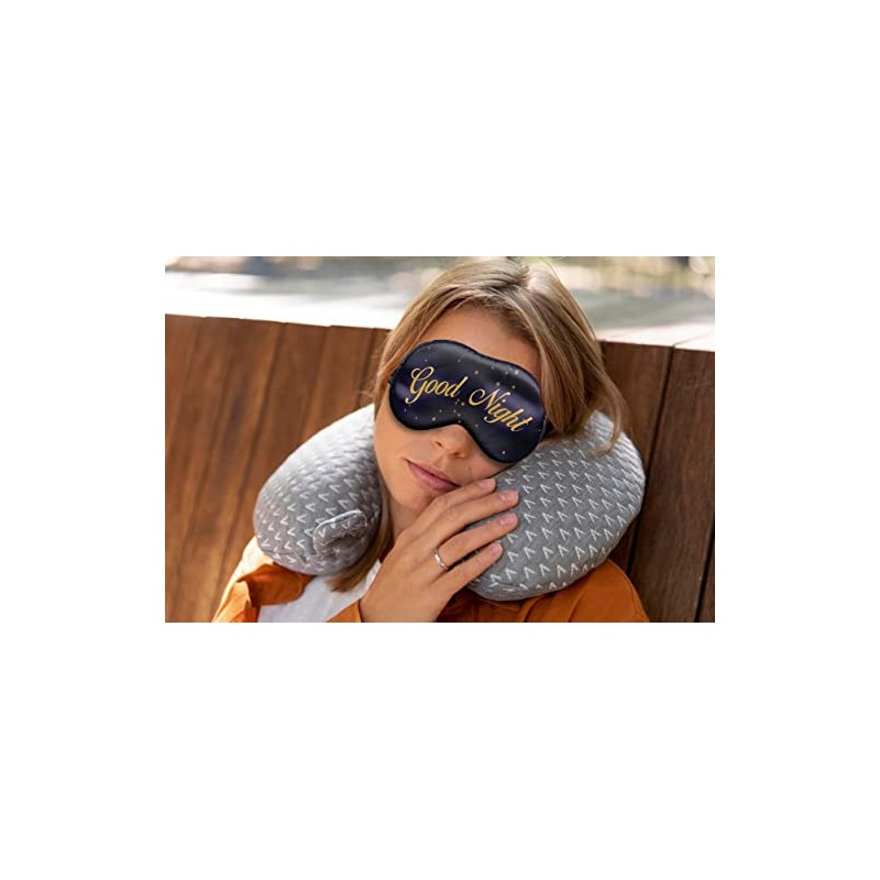 Sleep Mask Travel Relax Eye Cover Bed Emoji Nap Blindfold