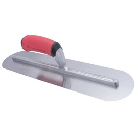 MARSHALLTOWN QLT Fully Rounded Concrete Finishing Trowel, 18 x 5 Inch, Soft Grip Handle, Made in the USA, FTFR379R