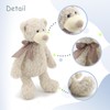 MR VIVICARE 13" White Teddy Bear with Scarf Stuffed Animals
