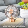 HOLMES 4" Mini Heritage Desk Fan, USB-Powered, Single Speed, 4