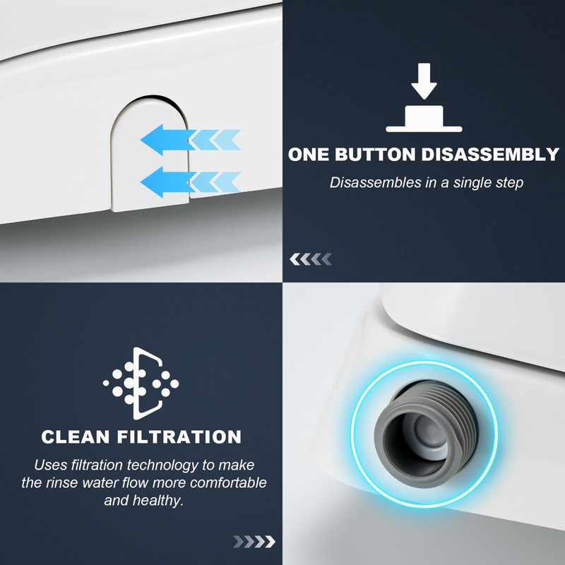 AONAGA Non-Electric SpaLet Bidet Seat With Manual Operation with Self-Cleaning,