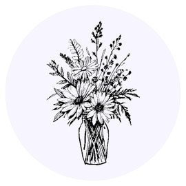 Azeeda 24 x 'Wildblumenstrauß' Aufkleber - für Basteln, Scrapbooking und Etikettierung (SK00066947)