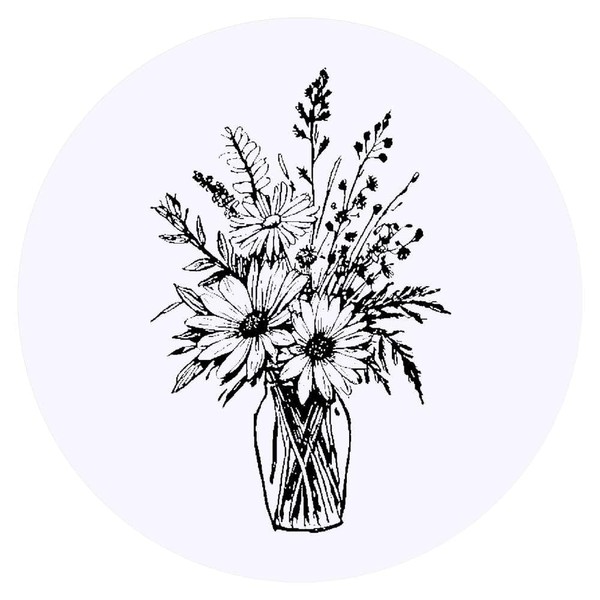 Azeeda 24 x 'Wildblumenstrauß' Aufkleber - für Basteln, Scrapbooking und