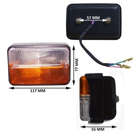 Front Indicator Lamp Light Set with 12V Bulb Compatible with Massey Ferguson & Deutz Fahr Tractors – Replaces 1673840M91, 1673841M91, 1678580M91, 1678840M91 Side Light Assembly
