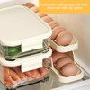 Pack of 2 Egg Holders Fridge, Space-Saving Rolling Egg Dispenser,