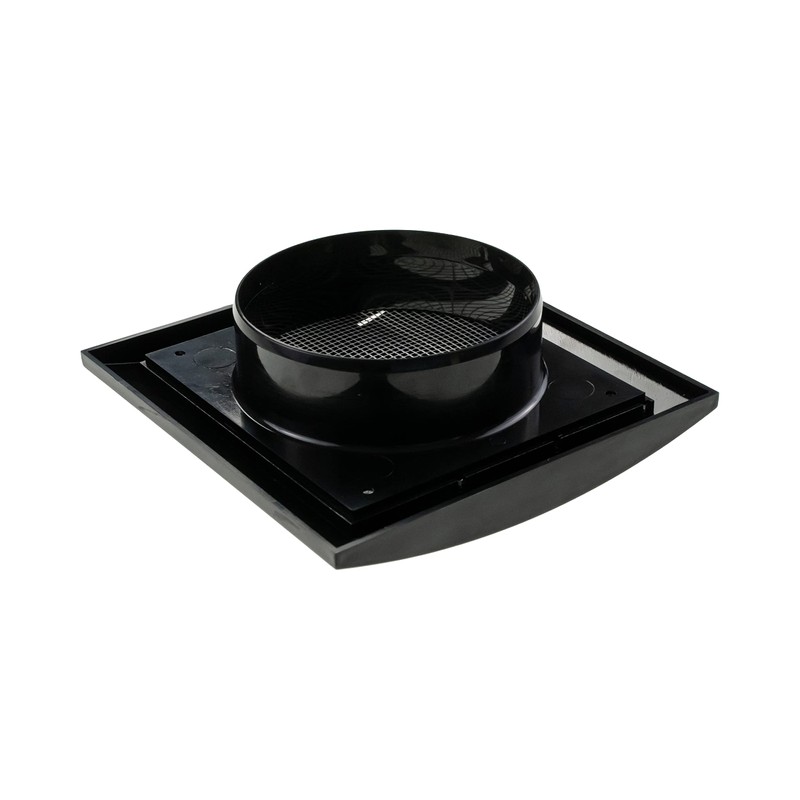 Black Exhaust Hood Vent 4'' Inch with Built-in Pest Guard
