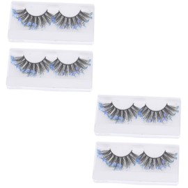 FOMIYES 2sets Elegant Sequins False Eyelashes Lightweight and Natural Look for Daily or Special Occasions 2pairs*2