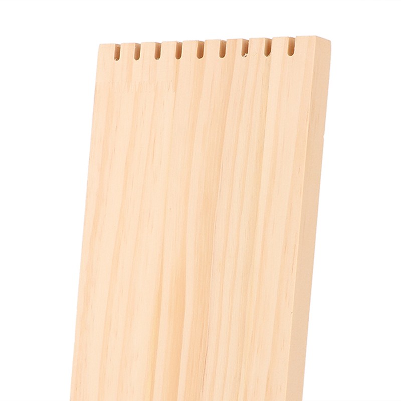 9 Slots Simple Wooden Desk Decor Ornament Necklace Jewelry Display