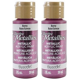 DecoArt Dazzling Metallics Acrylic Colors (2 Pack, Berry)