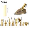 9 Pack Heat Insert Nut Iron Tips Kit with Adapter,