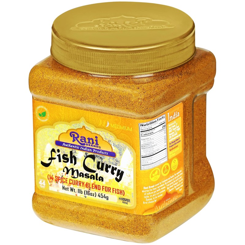 Rani Fish Curry Masala (14-Spice Curry Blend for Fish) 16oz