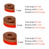 TORRAMI Wide Silicone Weather Stripping 3 inch Width 20 Feet