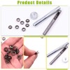 Keadic 200pcs 6mm 1/4" Gun Black Eyelets with 3 Installation