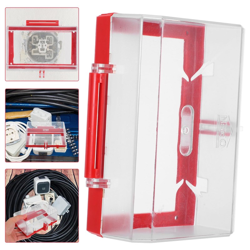 OUNONA Emergency Stop Button Cover Lockout Transparent Push Button Switch