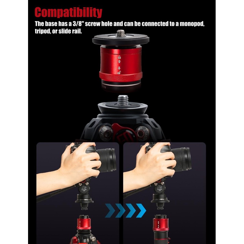 IFOOTAGE Cobra 3 CB3-QRM01 Monopod Quick Release Platform, 3/8 Inch