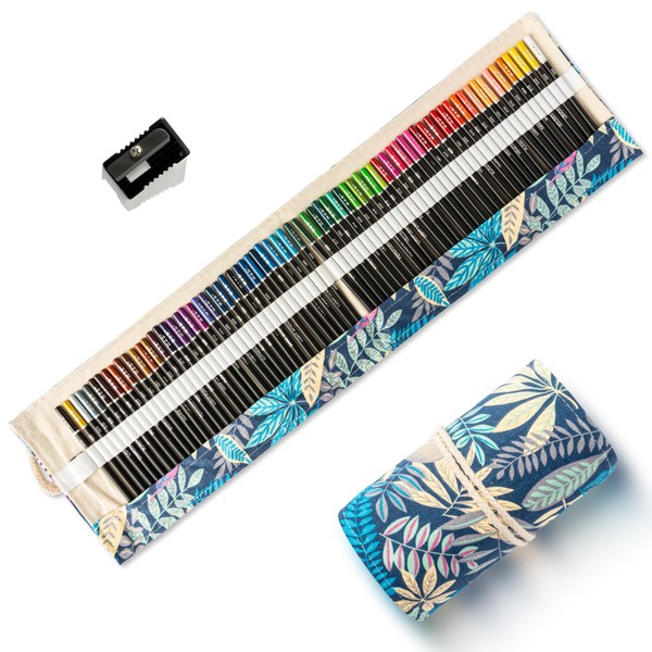 E1mity H&B 72Pcs Coloured Pencils with Sharpener, Artist Drawing Set