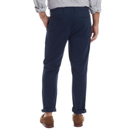 MagnaReady Flat-Front Easy-Care Twill Chino Pants (Navy, 36x34)