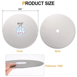 HARFINGTON Diamond Flat Lap Disc 8" x 1/2" Arbor 600 Grit Abrasive Diamond Coated Grinding Wheel for Grinding Sanding Lapping Polishing Ceramics, Glass, Stones, Gemstone