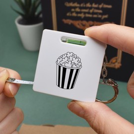 'Popcorn Bucket' Keyring Tape Measure/Spirit Level Tool (KM00042002)