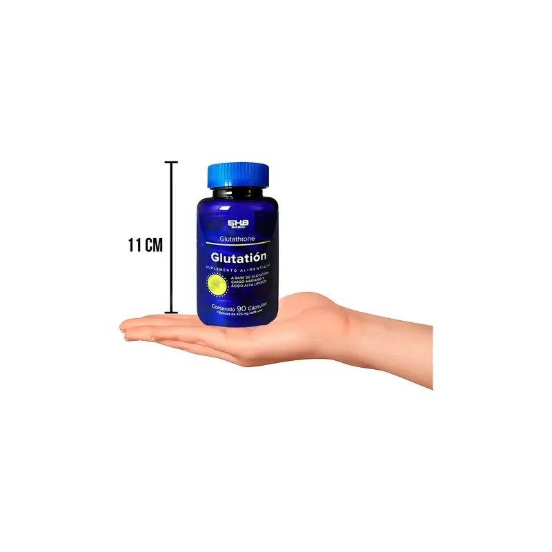 Glutatión Glutathione Suplemento Alimenticio 90 Cápsulas Sin Sabor Vegano